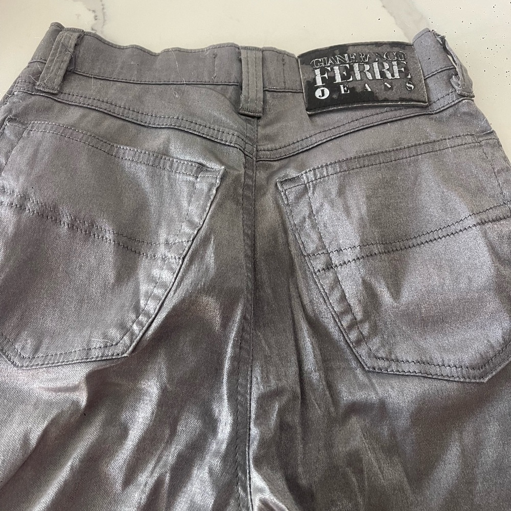Gianfranco Ferré Metallic Gray silver  Jeans – Fits Like S–M | Made in Italy
